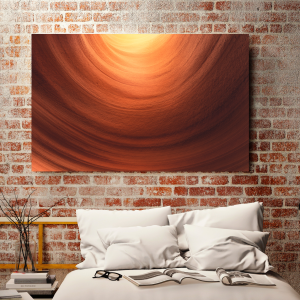 Red rock radial gradient captures the light streaming in through an opening